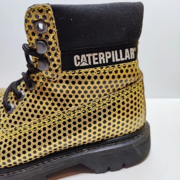 Caterpillar CAT Utility Metallic Gold Black Colorado Women's Work Boots Size 7 - Picture 6 of 9